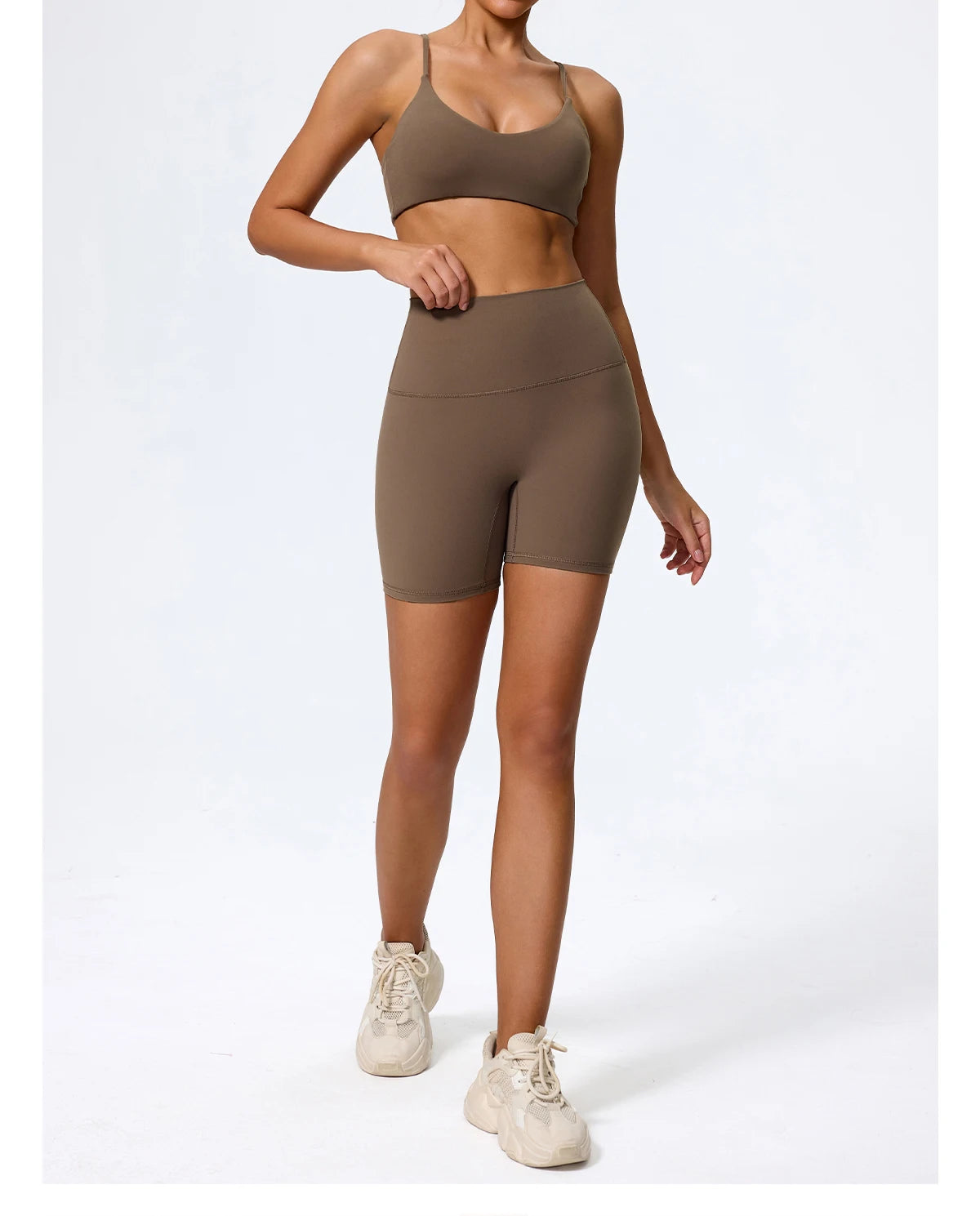 Ctenkevet - Conjunto deportivo de 2 piezas sin mangas para mujer, de verano, para gimnasio, yoga, de cintura alta, transpirable, mallas deportivas para mujer