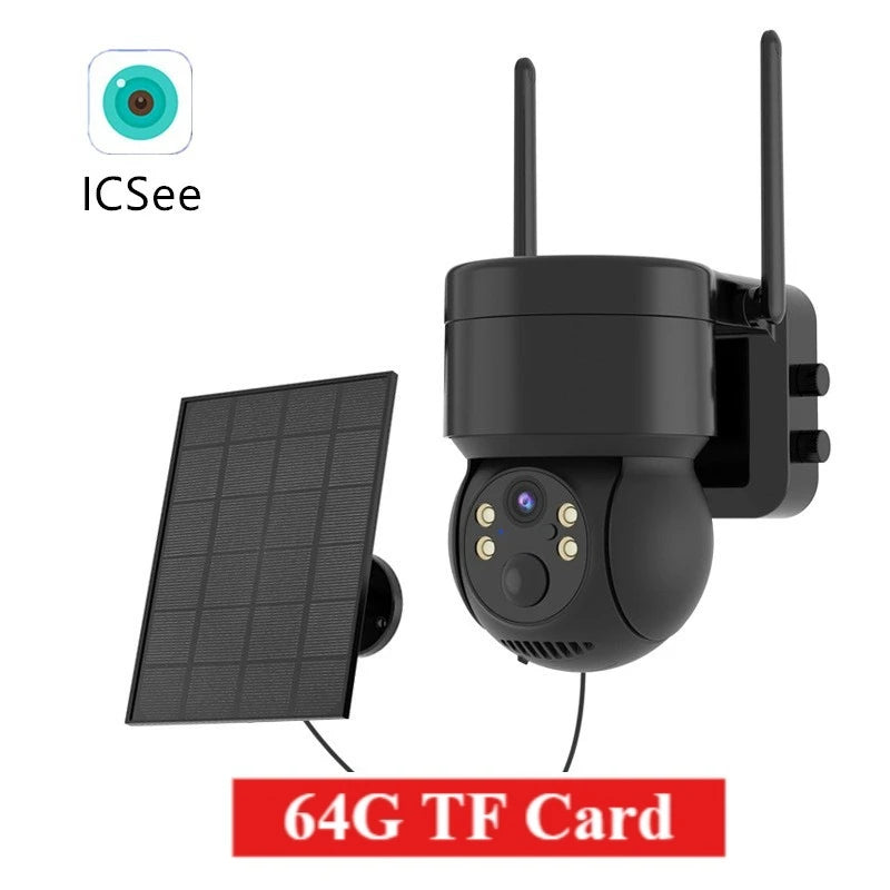 Cámara de vigilancia solar para exteriores con detección humana, visión nocturna, webcam inteligente, resistente al agua, inalámbrica, wifi, seguridad, cámara PTZ ICSEE