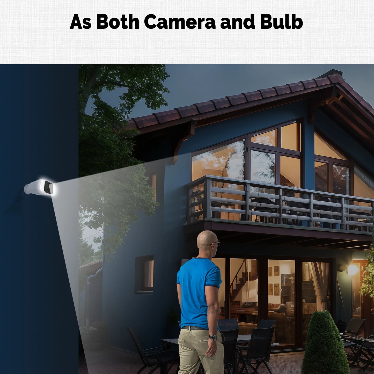 Cámara de seguridad solar inteligente MOES, WiFi de doble banda 2.4/5 GHz, resistente al agua IP65, monitoreo mediante aplicación (Alexa/Google Home), Tuya