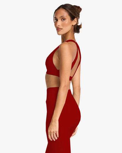 Conjunto de yoga de dos piezas para mujer PMWRUN. Incluye shorts y ropa deportiva para gimnasio.