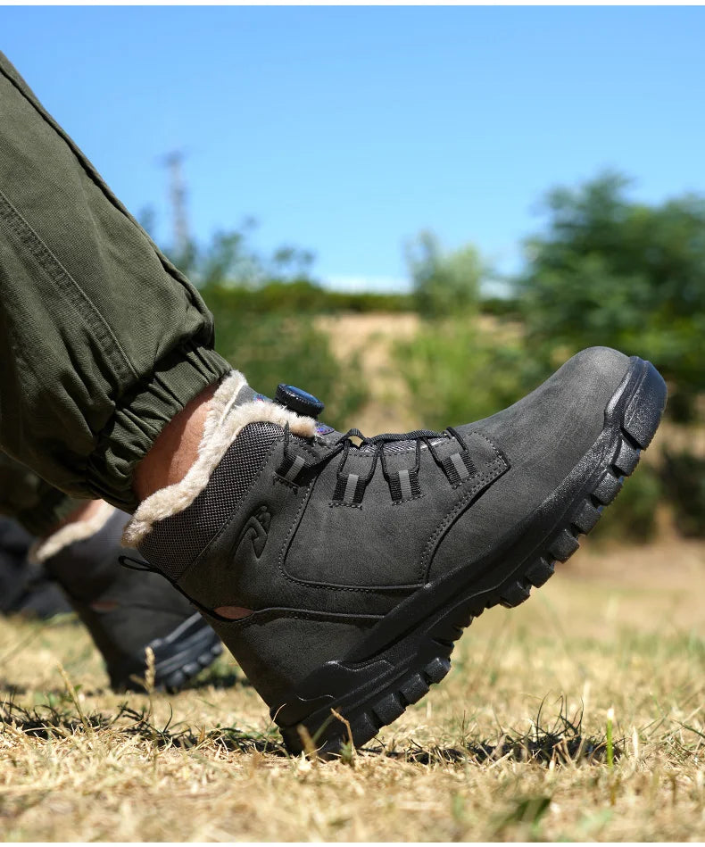 Botas de trabajo de seguridad de invierno para hombre y mujer, tallas 47 y 48, impermeables, ligeras, con puntera de acero, calzado de seguridad protector para hombre.