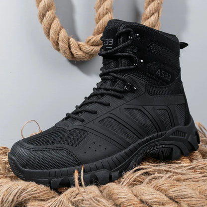 Botas tácticas para hombre con cordones, estilo militar, para trabajo en el desierto, botas de senderismo, botas de escalada, botas del ejército, unisex, tallas grandes, marca para hombre, impermeables