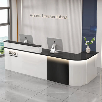 Mostrador de bar de oficina profesional, diseño de belleza de lujo simple, mostrador de recepción, salón moderno, Bancone Bar Lusso, muebles comerciales
