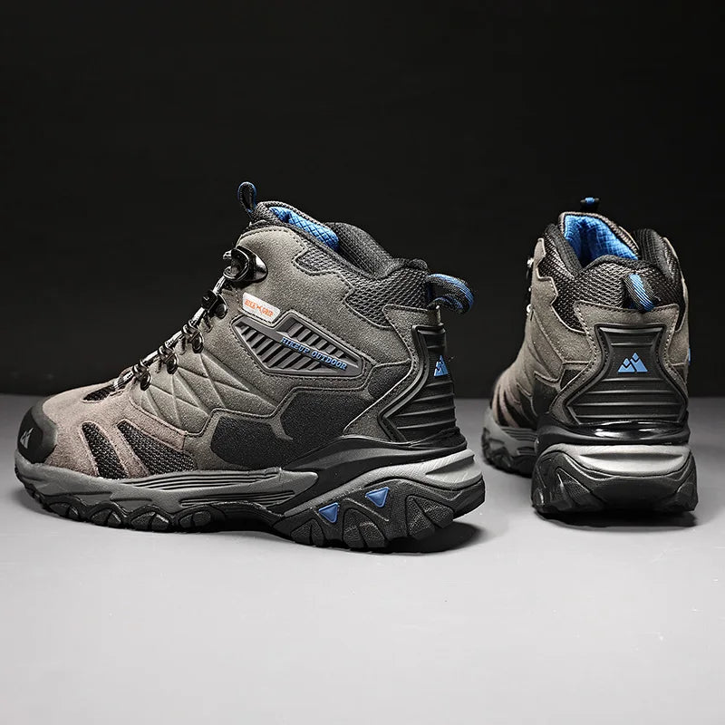 Botas de invierno HIKEUP para hombre, botas de senderismo para exteriores, de ante, de caña alta, impermeables, tácticas, de combate, militares.