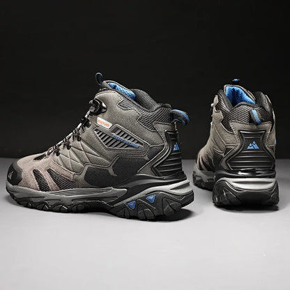 Botas de invierno HIKEUP para hombre, botas de senderismo para exteriores, de ante, de caña alta, impermeables, tácticas, de combate, militares.