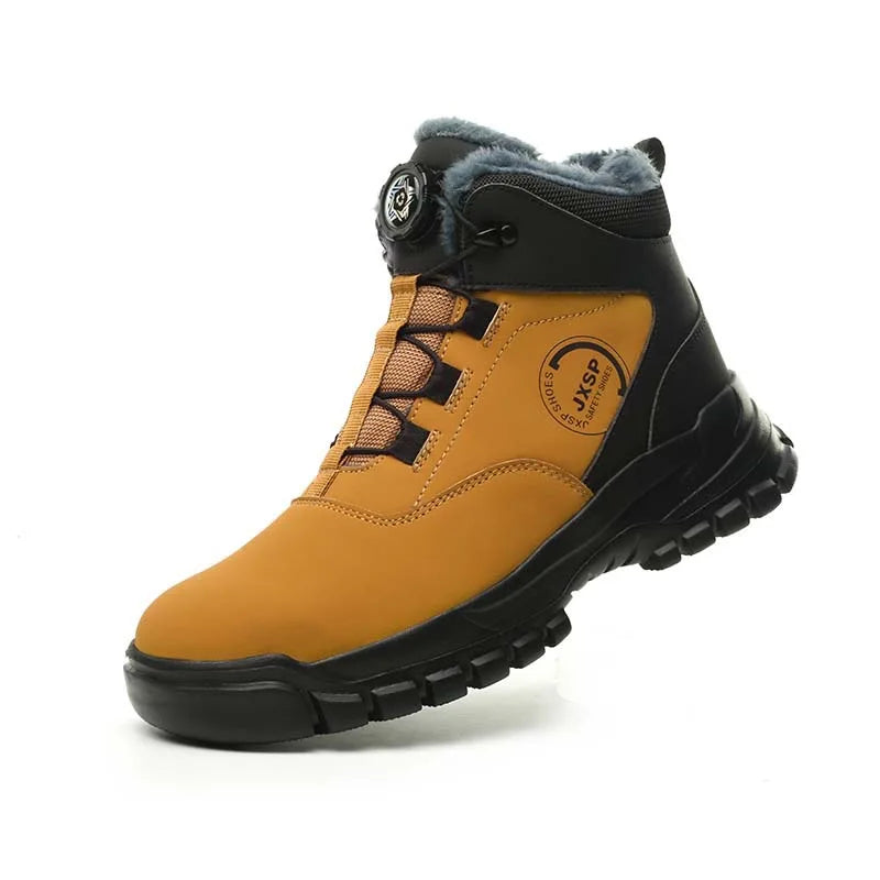 Botas altas unisex antigolpes y antipinchazos con puntera de acero más ancha, cierre de Kevlar, elástico y aptas para otoño e invierno. Fabricadas con Kevlar estándar europeo.