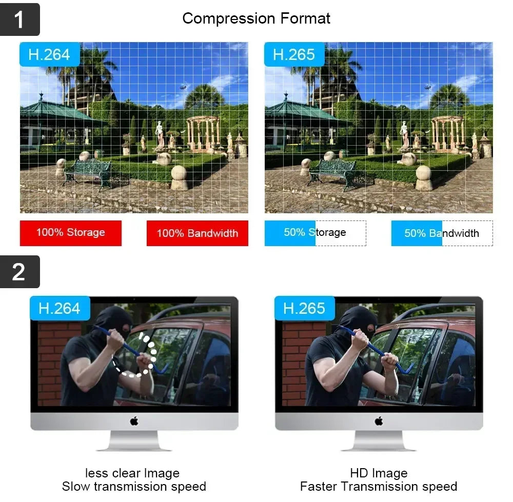 Cámara IP NINIVISION IPC-8MP HD Negra PoE Carcasa Metálica Micrófono Integrado Audio Visión Nocturna a Color Video de Vigilancia para NVR IP 4K de 10 canales