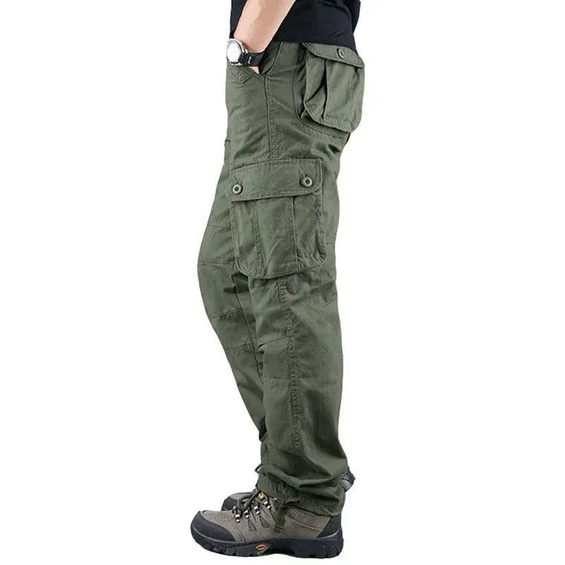2025 Multiple pockets Tactical Cargo Pants Men Cotton Overalls Outdoor Work Trousers Big Size Hombre Clothing Camo Hiking Pants