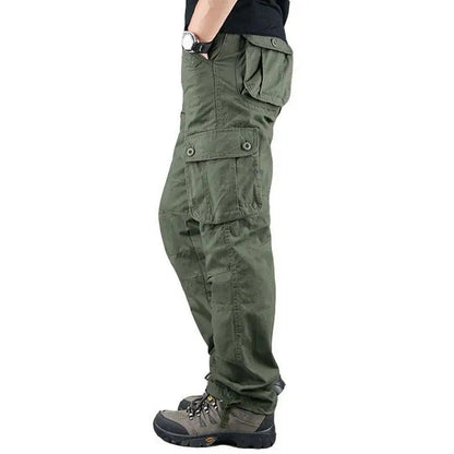 2025 Multiple pockets Tactical Cargo Pants Men Cotton Overalls Outdoor Work Trousers Big Size Hombre Clothing Camo Hiking Pants
