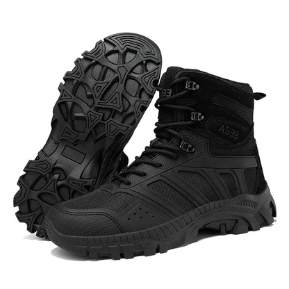 Botas tácticas para hombre con cordones, estilo militar, para trabajo en el desierto, botas de senderismo, botas de escalada, botas del ejército, unisex, tallas grandes, marca para hombre, impermeables