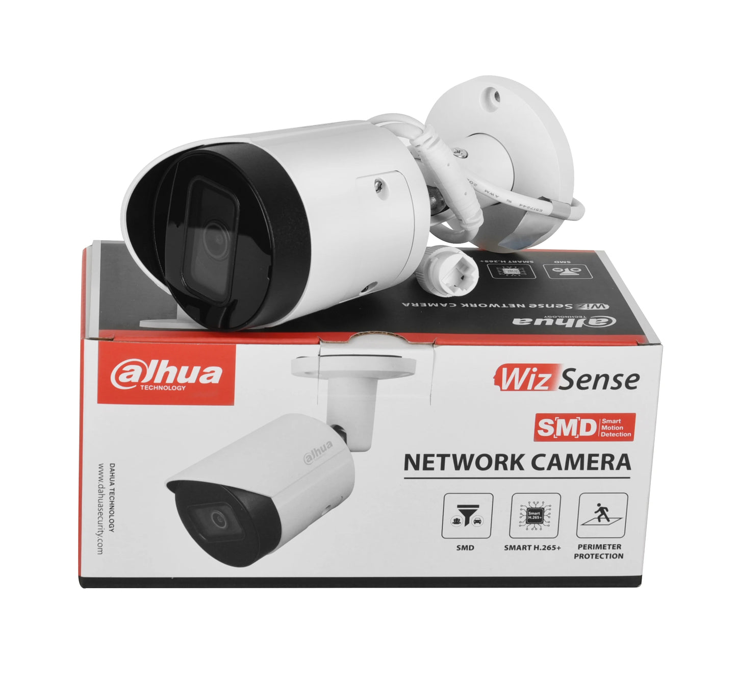 Cámara IP tipo bala Dahua de 8 MP, 4K, IPC-HFW2841S-S, 4 MP, IPC-HFW2441S-S. PoE, IR, micrófono integrado, ranura para tarjeta SD. Sistema de videovigilancia WizSense.