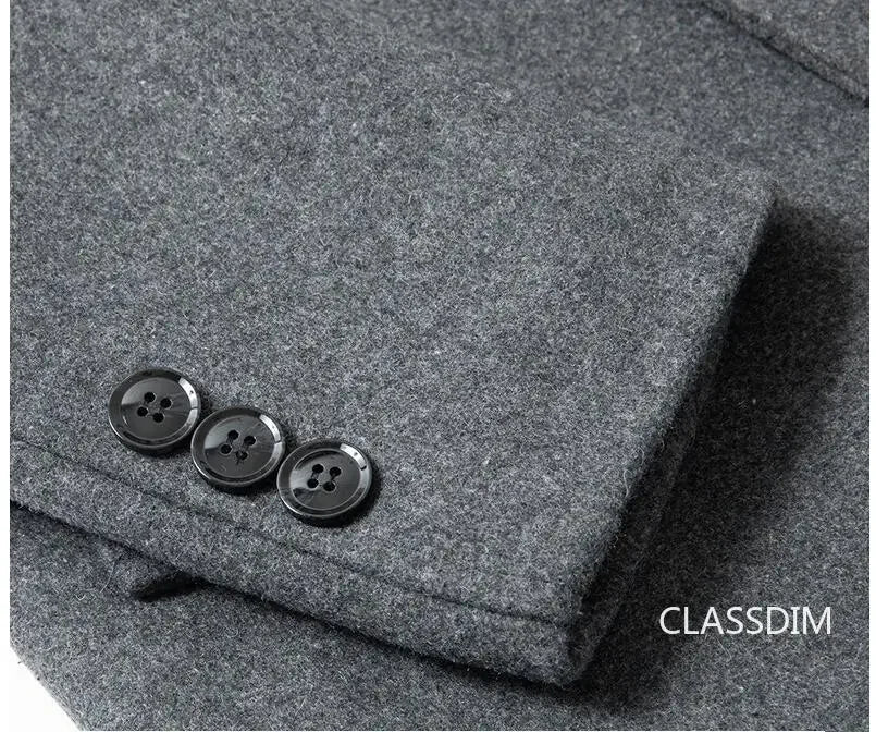 Abrigos de invierno para hombre, de lana y cachemir, con forro polar. Abrigos cálidos de invierno de alta calidad, estilo casual de negocios. Talla 4XL.