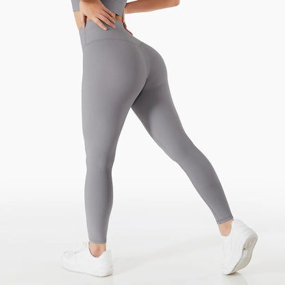 SOISOU - Mallas de yoga sin costuras para mujer, de tejido acanalado, transpirables, de cintura alta, para gimnasio, deporte y fitness, de alta calidad, en 7 colores