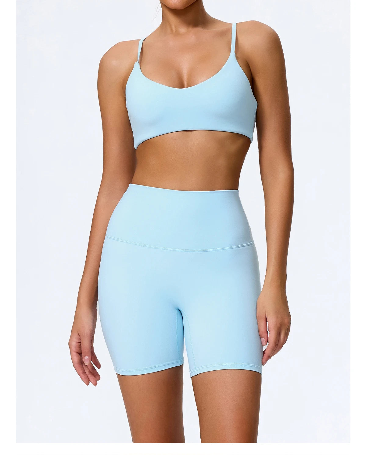 Ctenkevet - Conjunto deportivo de 2 piezas sin mangas para mujer, de verano, para gimnasio, yoga, de cintura alta, transpirable, mallas deportivas para mujer