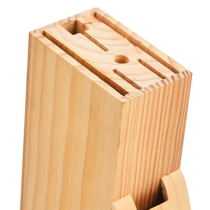 Soporte para cuchillos de cocina con múltiples enchufes, soporte de madera para cuchillos, estante de almacenamiento para artículos del hogar, estante de almacenamiento para cuchillos de cocina en el piso