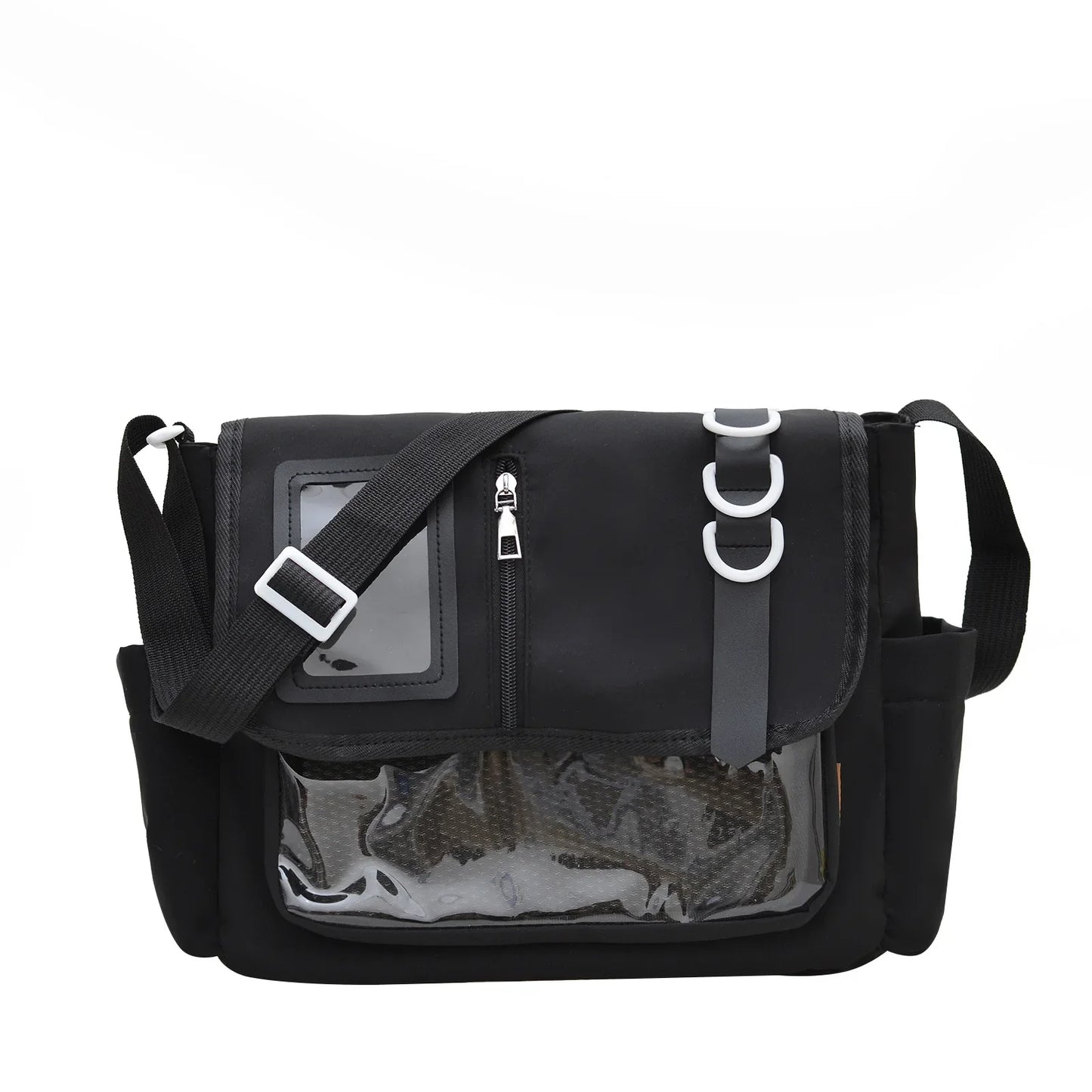 Nuevo bolso bandolera informal de nailon de estilo universitario, de gran capacidad, para estudiantes, estudiantes, estudiantes, estudiantes, estudiantes, tendencia de viaje, con un solo hombro inclinado.