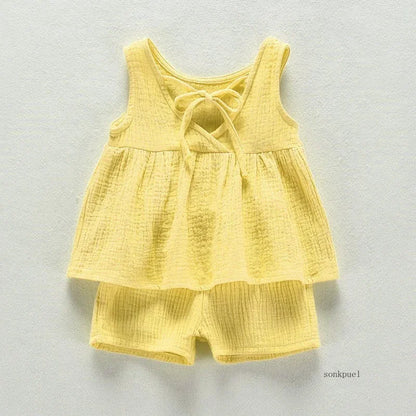 Conjuntos bonitos de blusa de algodón y pantalones cortos para niña pequeña, ropa de verano para niña pequeña