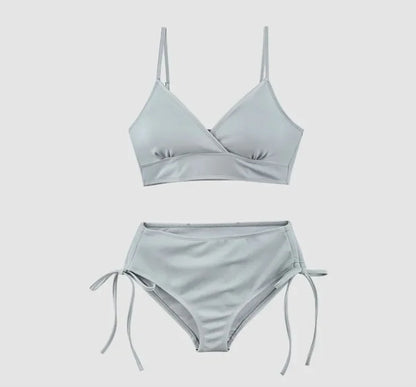 Conjunto de bikini de nailon de moda, multicolor, sexy, para mujer, estilo coreano, diseño independiente, recién llegado 2025