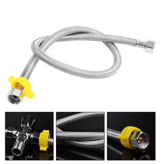 Manguera trenzada flexible a prueba de explosiones para grifo de agua de cocina y baño, de 40, 60, 80, 100, 150 y 200 cm y 1/2 pulgada.