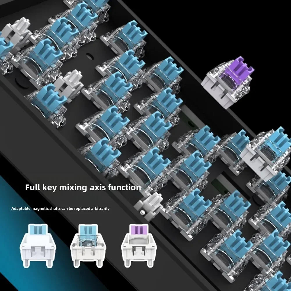 Teclado mecánico para juegos con eje magnético Mars 68 PRO, 0 zonas muertas, conectar y desconectar, luz RGB, cableado, inalámbrico, seleccionable