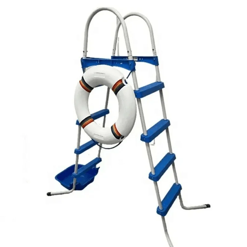 Bañera de pies antideslizante para piscinas elevadas y spas para lavarse los pies con arena. Se monta en la escalera de la piscina.