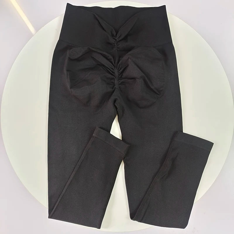 Pantalones de yoga de alta gama para mujer, mallas deportivas de alta elasticidad, pantalones deportivos push-up, mallas para correr, mallas transpirables para gimnasio.