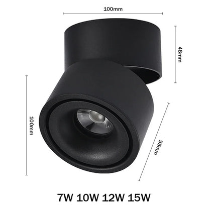Focos LED plegables, focos de pared, lámpara de techo, iluminación interior de superficie para sala de estar y cocina.