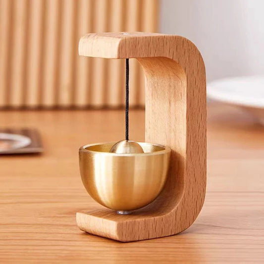 Timbre de latón para decoración de habitaciones, arte de pared, campanas de viento para exteriores, adornos de interior, artesanías japonesas, regalo de inauguración de la casa.