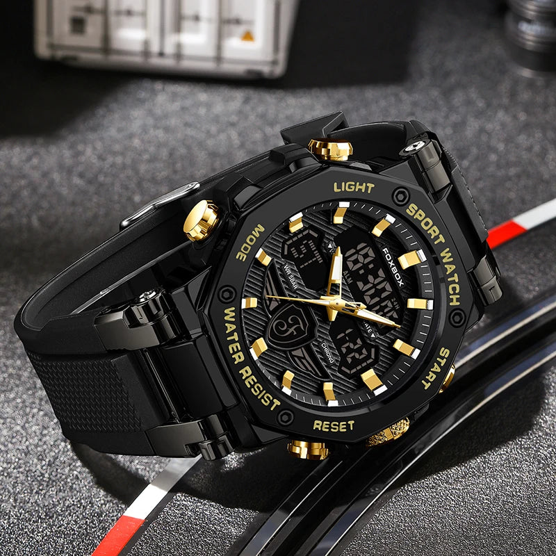 Relojes militares de lujo para hombre LIGE 2024, marca superior, resistentes al agua 5 bar, deportivos, de cuarzo con LED, para hombre, Relogio Masculino.