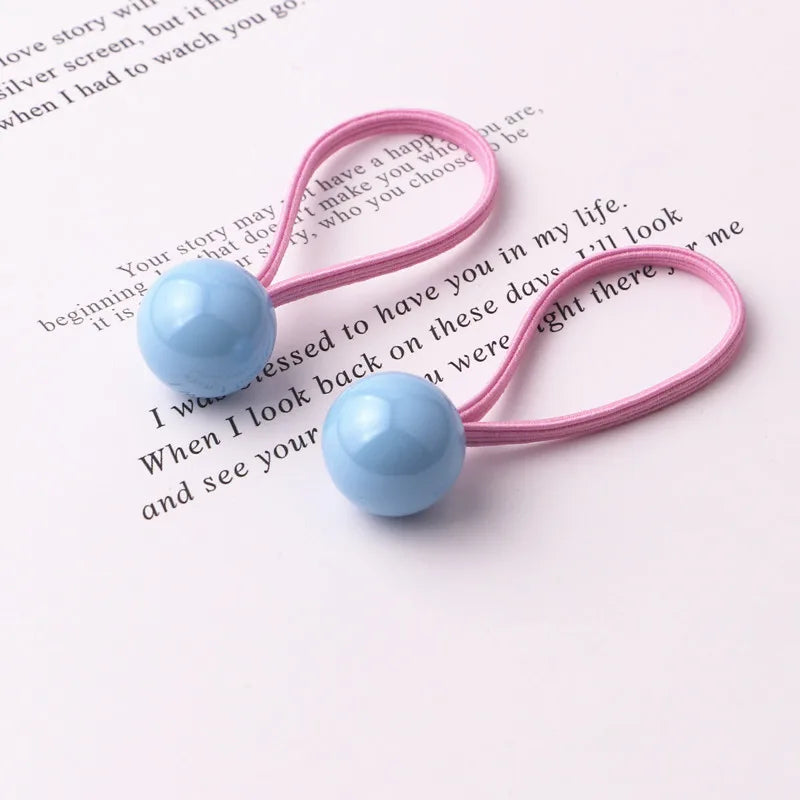 Accesorios para el cabello para niños, bandas de goma para bebés, cuentas de colores sólidos, estrellas de amor, serie de dibujos animados