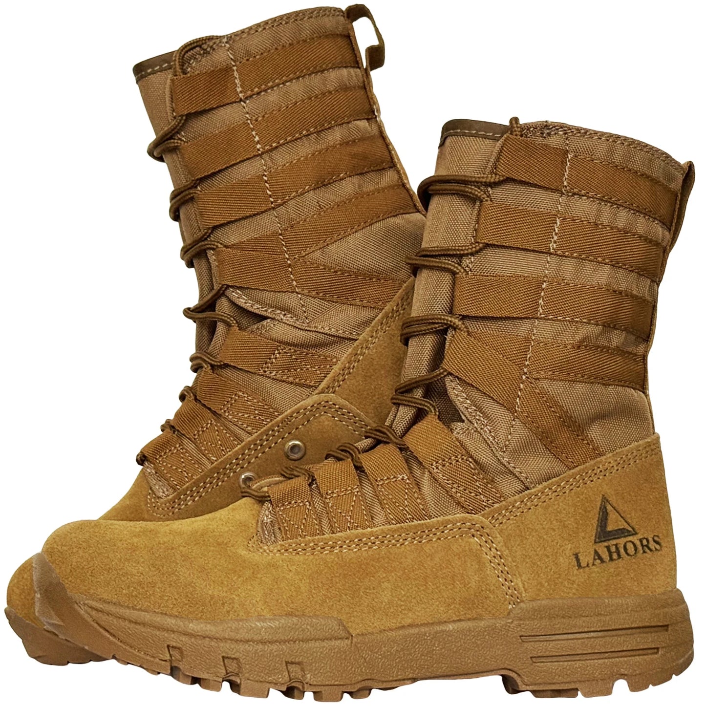 Botas tácticas de combate LAHORS de piel de ante ligera para hombre, ideales para senderismo al aire libre, estilo militar del desierto, transpirables, hasta el tobillo, fabricadas en material sintético.