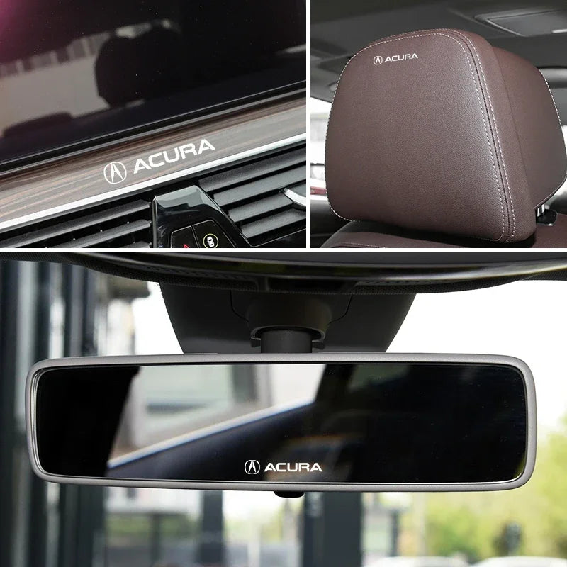 Pegatinas para el interior del coche, calcomanías de control central, emblema, insignia, estilo de coche para Acura RDX, Integra, TLX, CDX, MDX, RDX, ZDX, accesorios para coche.