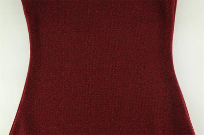 2025 New Women's Elegant Shiny Party Bodycon Robes Sexy Slim Sequins Red Sleeveless Long Dress Fashion Solid Maxi Gown Dresses