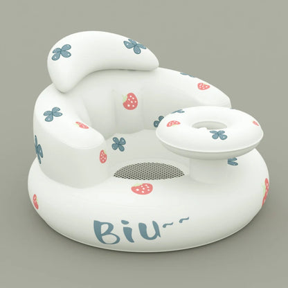 Asiento inflable para bebé con bomba de aire incorporada, silla de apoyo para la espalda para bebés de 0 a 3 años, silla de ducha portátil, asiento de suelo