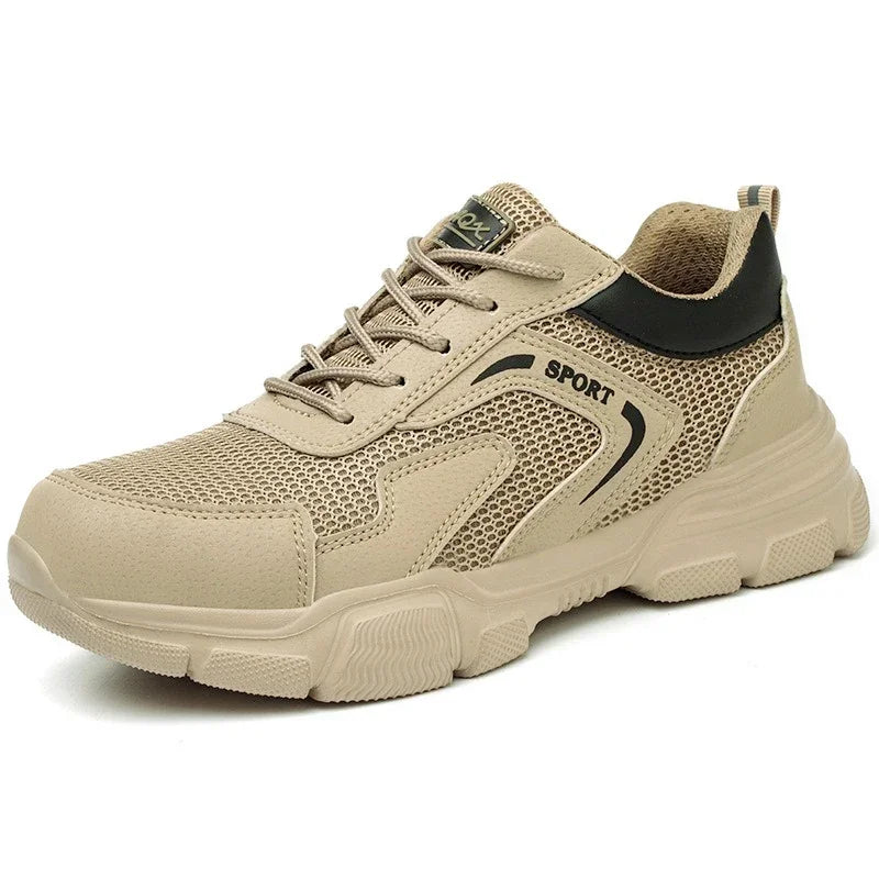 Zapatos de trabajo de seguridad transpirables para hombre – Zapatillas de verano a prueba de pinchazos con puntera de composite y protección aislante