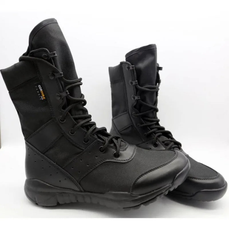 Botas de trabajo para hombre SFB Light, impermeables, con cordones, estilo táctico, de malla, para motocicleta.