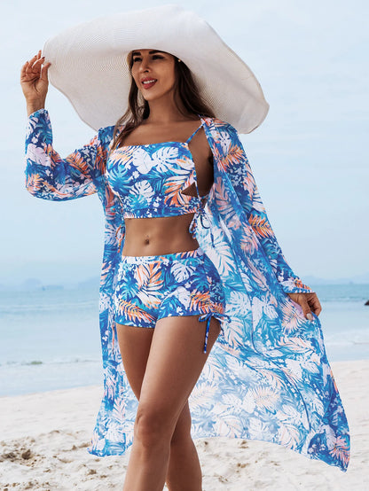 Trajes de baño de verano, conjuntos de tankini para mujer, traje de baño de tres piezas con efecto push up para playa, trajes de baño para piscina, traje de baño para mujer