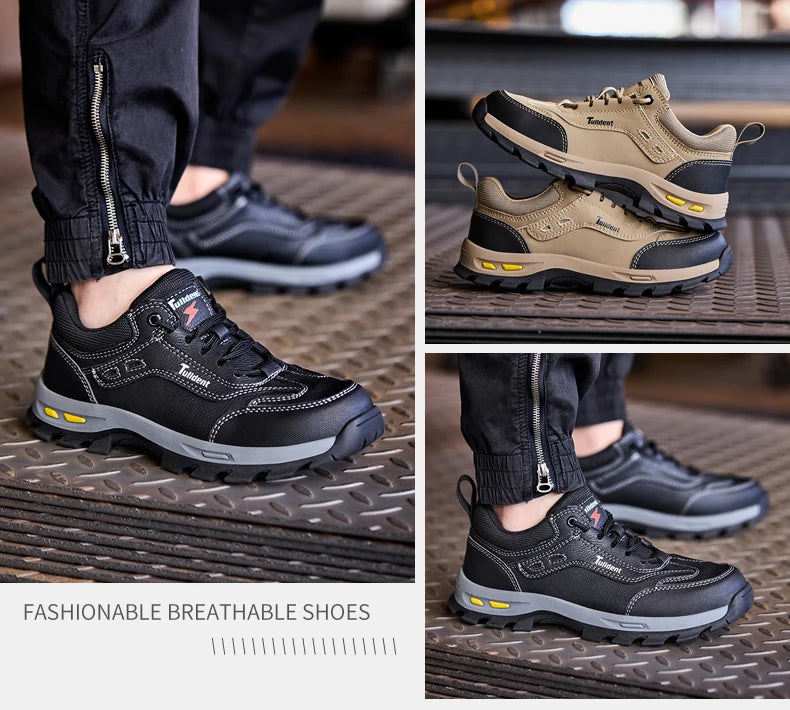 Zapatos de seguridad nuevos para hombre, zapatos de trabajo resistentes a perforaciones, zapatos de protección para hombre, botas de trabajo resistentes al desgaste, botas tácticas