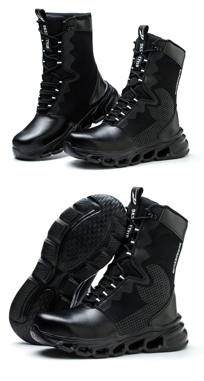 Zapatillas de trabajo con puntera de acero, zapatos de seguridad para hombre, calzado de trabajo nuevo a prueba de perforaciones, botas indestructibles, calzado de seguridad ligero.