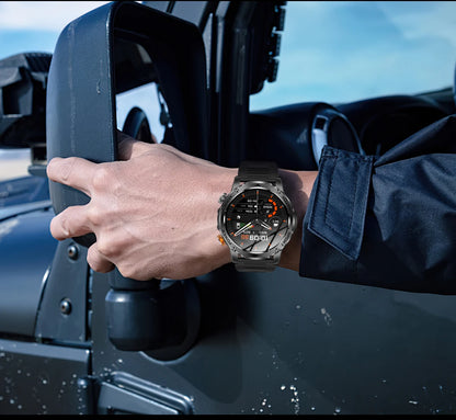 Reloj inteligente para hombre, nuevo, con batería de 1000 mAh, pantalla AMOLED HD de 1,7 pulgadas, control del ritmo cardíaco, linterna, llamadas Bluetooth, reloj inteligente de salud para hombre.