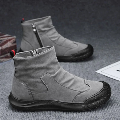 Botas Martin de caña alta para hombre, nuevo calzado de otoño, transpirables, de tendencia, versátiles, antideslizantes, para uso casual y laboral.