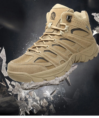 Botas de cuero de alta calidad para hombre, ideales para pesca, caza, senderismo, actividades al aire libre y trabajo.