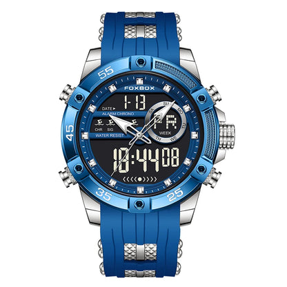 Nuevo reloj de pulsera de cuarzo original de lujo de la marca FOXBOX para hombre, reloj analógico digital resistente al agua de estilo militar a la moda para hombre