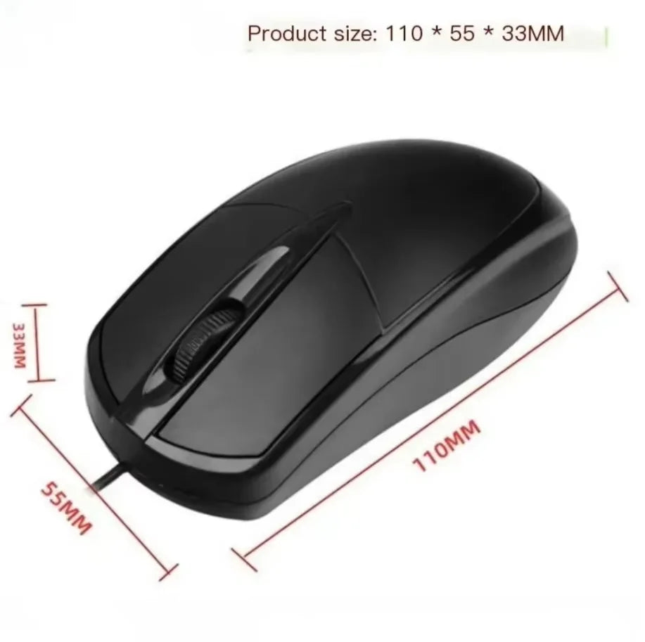 Ratón óptico con cable USB para ordenador portátil, hogar, oficina, antideslizante, 3D, 1200 DPI, accesorios para PC de escritorio