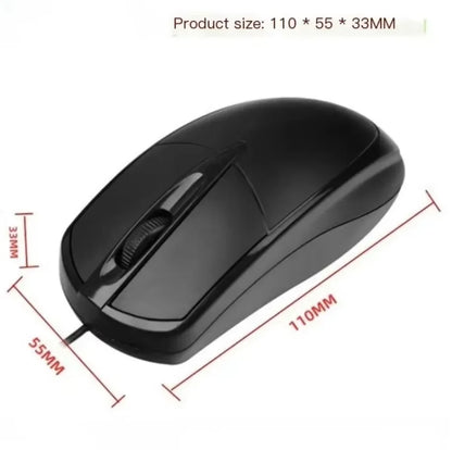 Ratón óptico con cable USB para ordenador portátil, hogar, oficina, antideslizante, 3D, 1200 DPI, accesorios para PC de escritorio