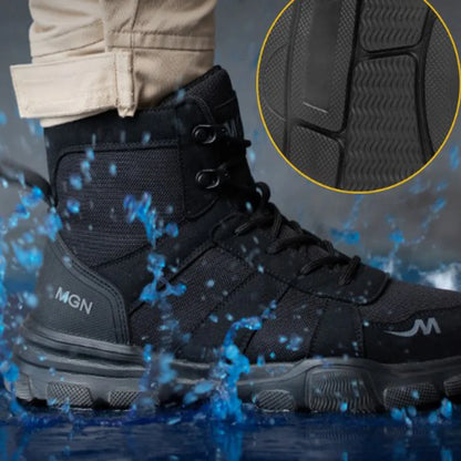 Botas de trabajo, zapatos de seguridad indestructibles, zapatos con punta de acero para hombre, zapatillas antipinchazos, zapatos de trabajo antideslizantes para mujer, botas tácticas para hombre