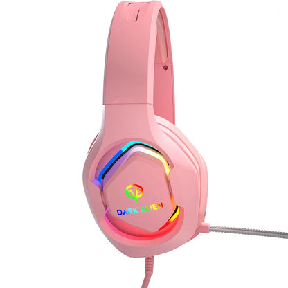 Auriculares para juegos EKSA E1000 con sonido envolvente RGB 7.1 para PC, PS4 y PS5, con cable USB y micrófono con cancelación de ruido.