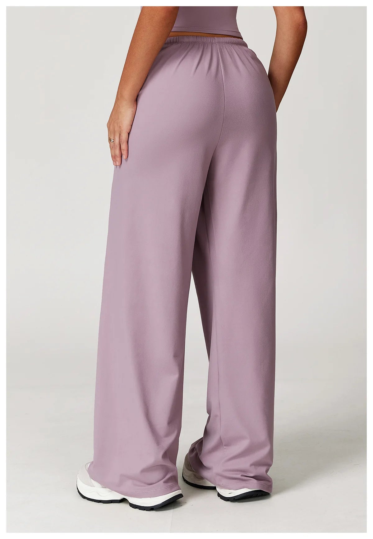 Pantalones de yoga de cintura alta para mujer, pantalones casuales holgados de pierna ancha, pantalones deportivos para mujer, pantalones para correr y fitness con cordón elástico