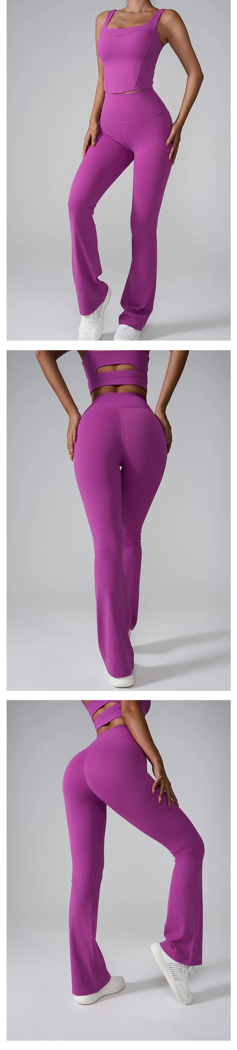 Pantalones de yoga acampanados para mujer, leggings de cintura alta, pantalones de pierna ancha, pantalones deportivos para entrenamiento en gimnasio, pantalones acampanados para correr al aire libre.