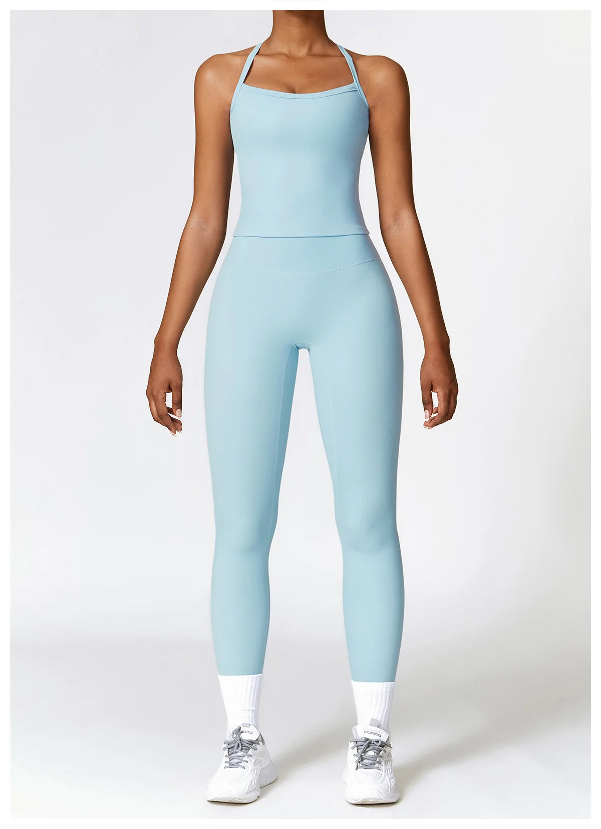 2PCS Seamless Yoga Set Women Workout Set Sportswear Gym Clothing Fitness Long Sleeve Crop Top High Waist Leggings Sports Suits